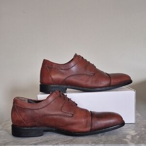 Johnston & Murphy Cap Toe Leather Dress Shoes Men’s Size 11, Brown